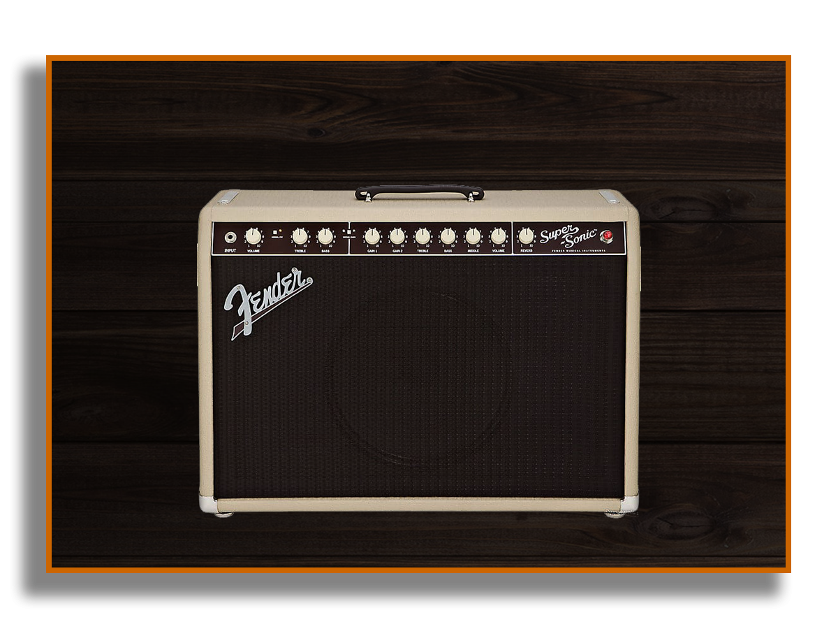 Fender-Super-sonic-22-Watt-1X-12-Tube-Combo-Amplifier-Blonde